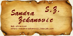 Sandra Zekanović vizit kartica